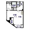 八木ビル 1Rの間取り