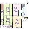 恵美酒ガーデンコート 3DKの間取り
