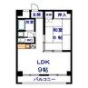 ファーストイン手柄 1LDKの間取り