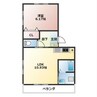 THE WILL 1LDKの間取り