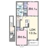 プリムローズ 2LDKの間取り