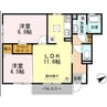 ラ・プランタン 2LDKの間取り