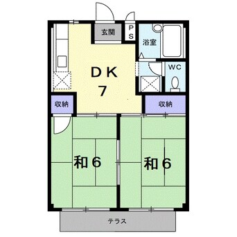 間取図 関西本線（東海）/桑名駅 徒歩27分 1階 築33年