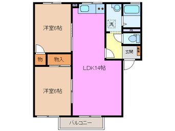 間取図 三岐鉄道北勢線/七和駅 徒歩7分 1階 築32年