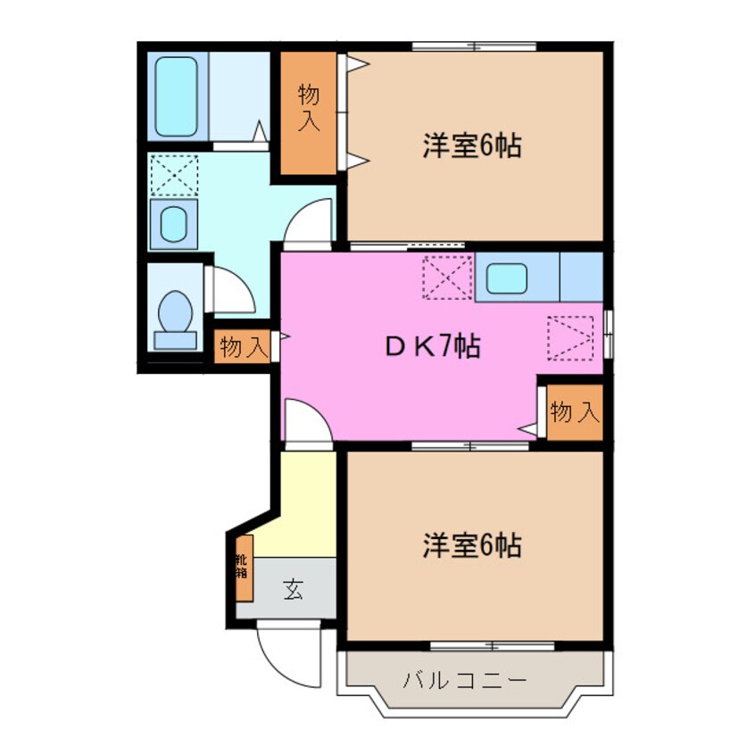 間取図 近鉄名古屋線/近鉄長島駅 徒歩13分 1階 築21年