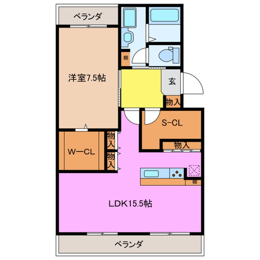 間取図 近鉄名古屋線/桑名駅 徒歩17分 2階 築33年