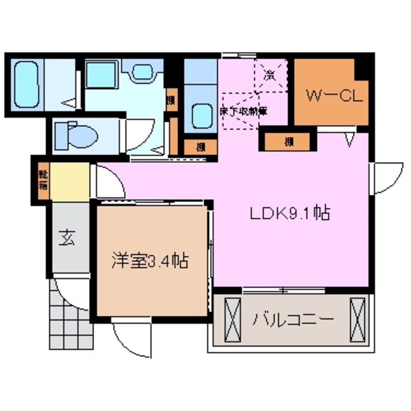 間取図 近鉄名古屋線/伊勢朝日駅 徒歩23分 1階 築8年