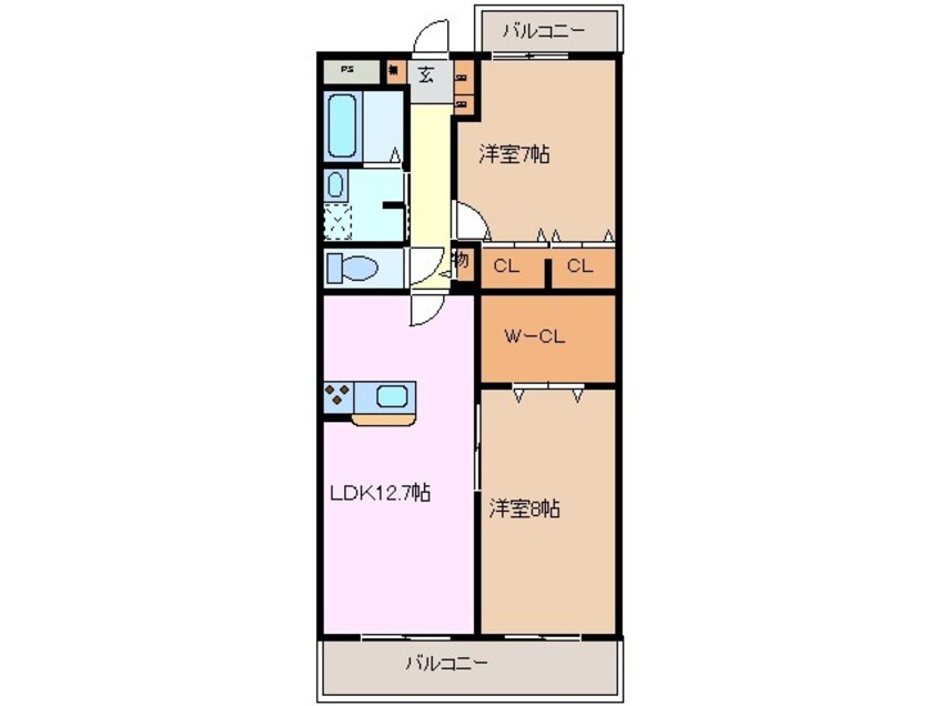 間取図 近鉄名古屋線/近鉄長島駅 徒歩14分 1階 築19年