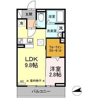 間取図 関西本線（東海）/桑名駅 徒歩9分 1階 築4年