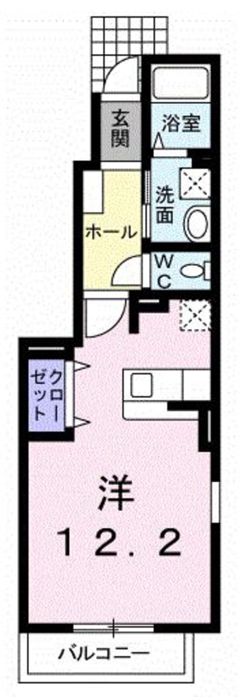 間取図 近鉄名古屋線/桑名駅 徒歩45分 1階 築12年