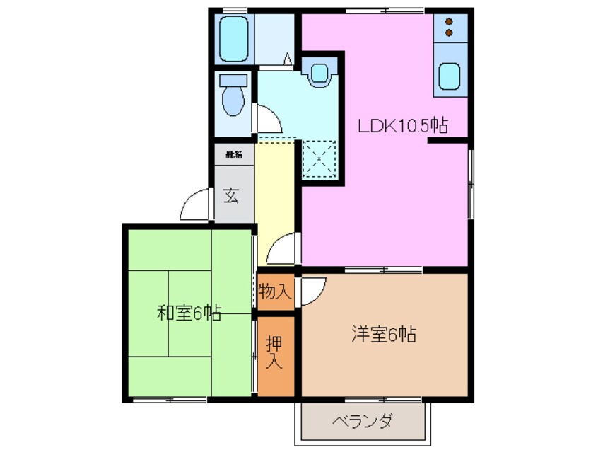 間取図 養老鉄道養老線/播磨駅 徒歩15分 1階 築31年