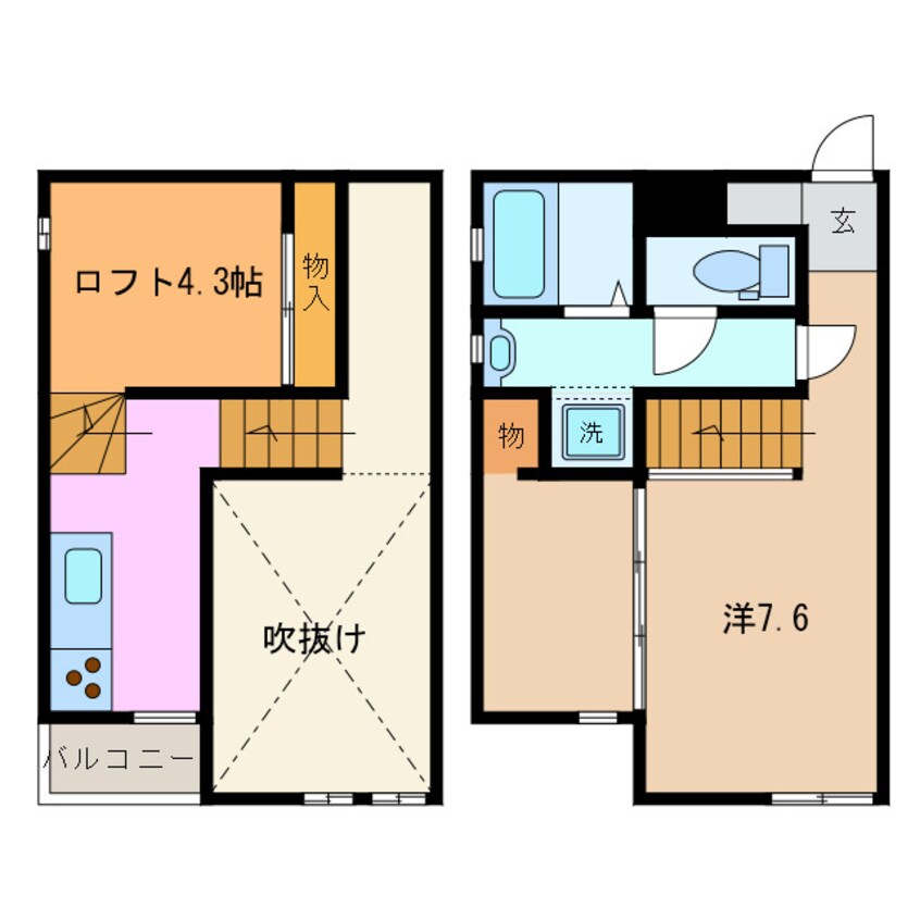 間取図 関西本線（東海）/桑名駅 徒歩22分 2階 築3年