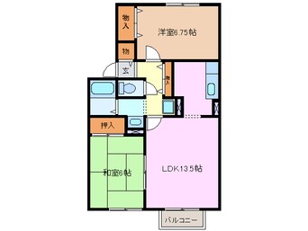 間取図 三岐鉄道北勢線/西別所駅 徒歩8分 2階 築24年