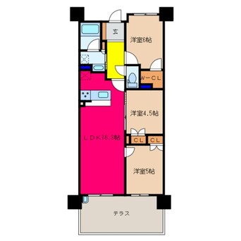 間取図 関西本線（東海）/桑名駅 徒歩3分 2階 築5年