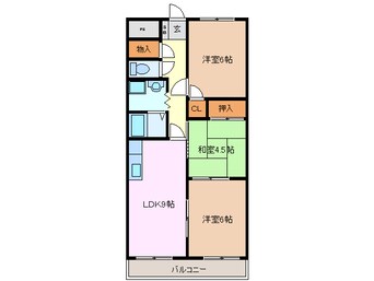 間取図 関西本線（東海）/長島駅 徒歩7分 2階 築26年