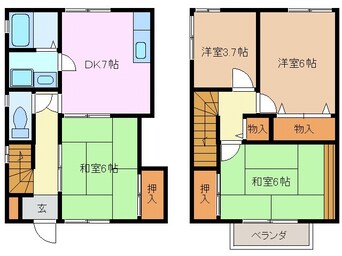 間取図 養老鉄道養老線/播磨駅 徒歩8分 1階 築25年