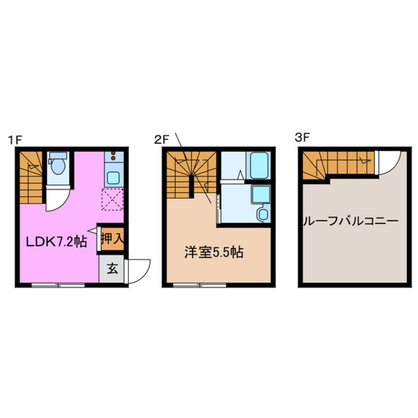 間取図 関西本線（東海）/桑名駅 徒歩9分 1階 築2年