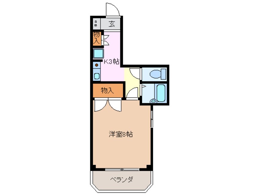 間取図 関西本線（東海）/桑名駅 徒歩13分 3階 築25年