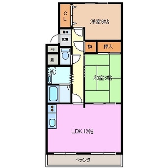 間取図 近鉄名古屋線/伊勢朝日駅 徒歩34分 1階 築26年