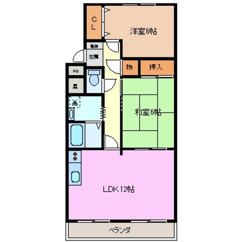 間取図 近鉄名古屋線/伊勢朝日駅 徒歩34分 1階 築26年