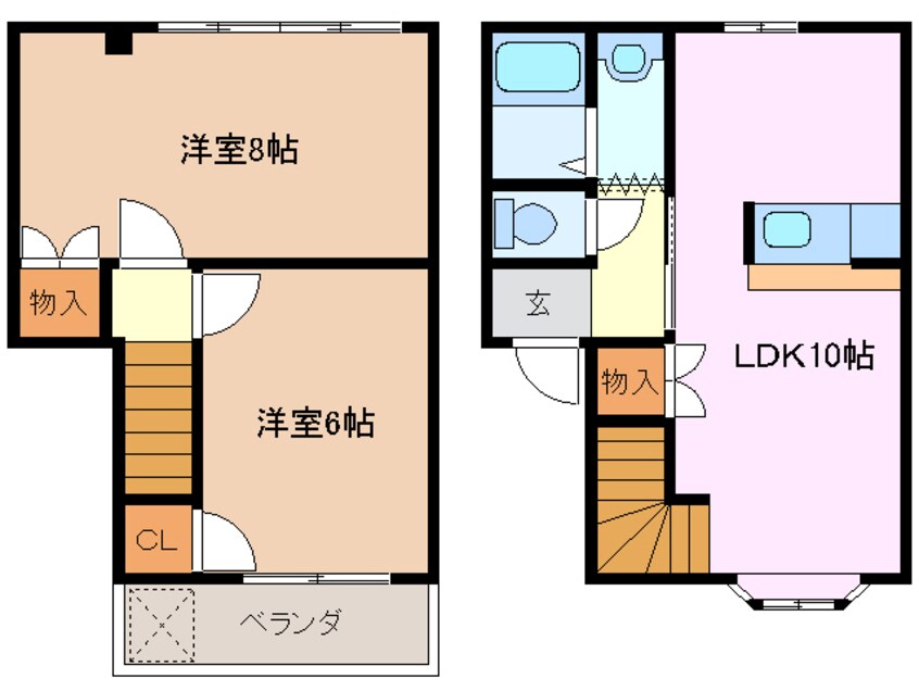 間取図 三岐鉄道北勢線/在良駅 徒歩7分 1階 築25年