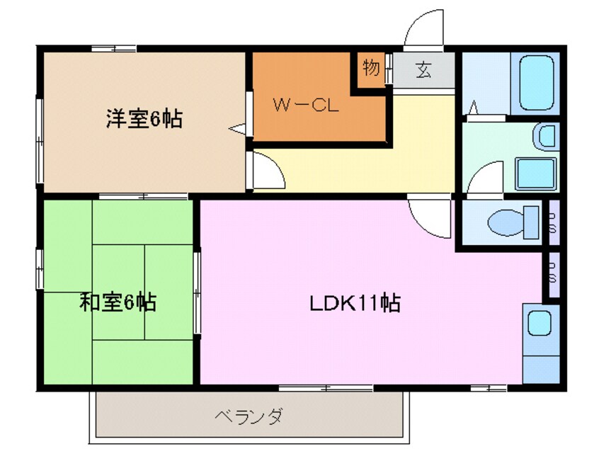 間取図 三岐鉄道北勢線/星川駅 徒歩38分 2階 築25年