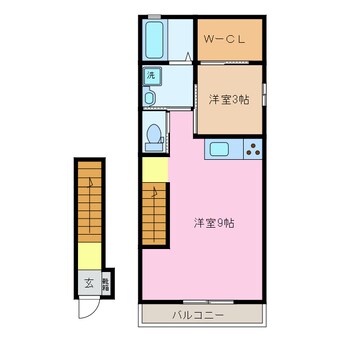 間取図 近鉄名古屋線/伊勢朝日駅 徒歩34分 2階 築3年