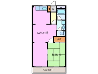 間取図 近鉄名古屋線/益生駅 徒歩29分 1階 築30年