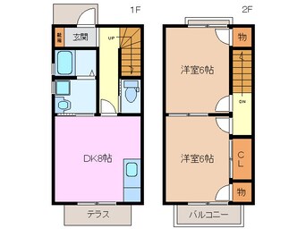 間取図 養老鉄道養老線/多度駅 徒歩17分 1階 築23年