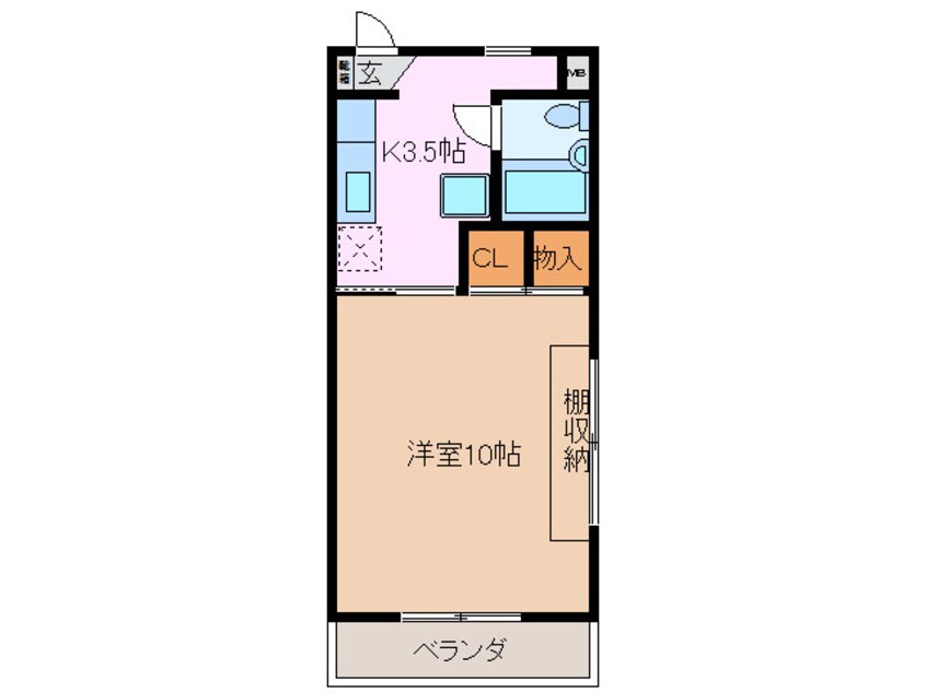 間取図 三岐鉄道北勢線/馬道駅 徒歩8分 2階 築36年