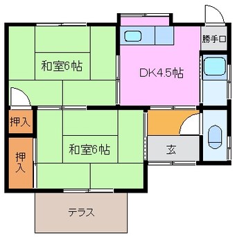 間取図 養老鉄道養老線/播磨駅 徒歩8分 1階 築56年