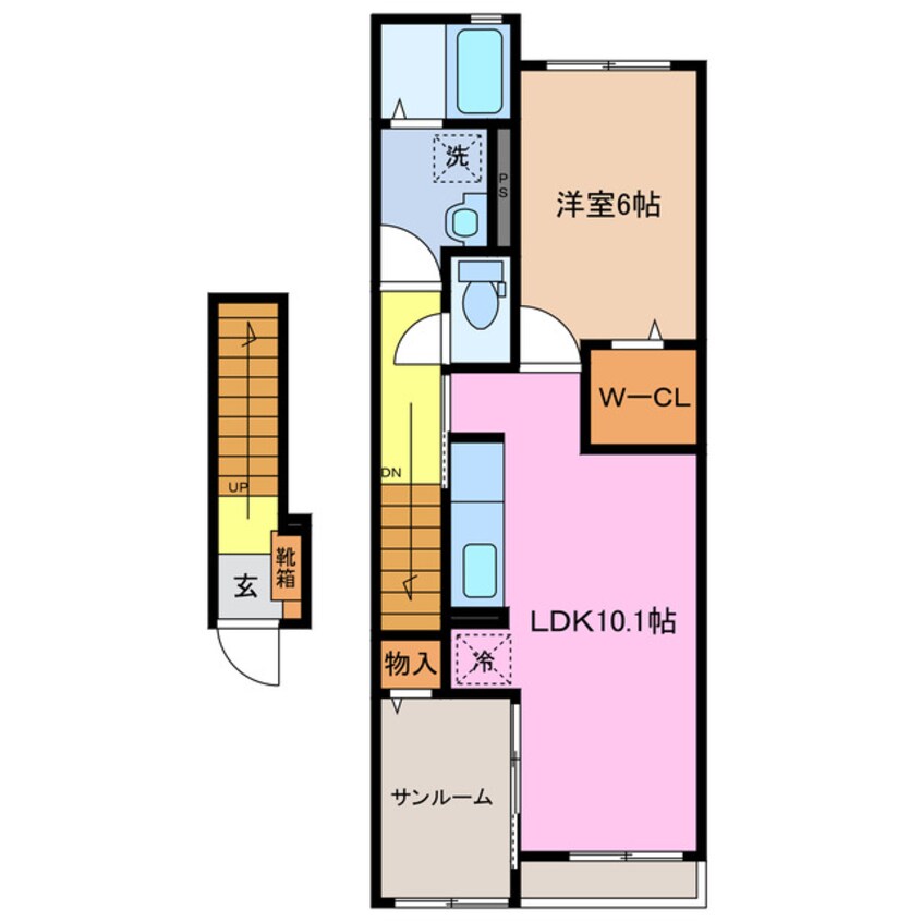 間取図 養老鉄道養老線/多度駅 徒歩18分 2階 1年未満