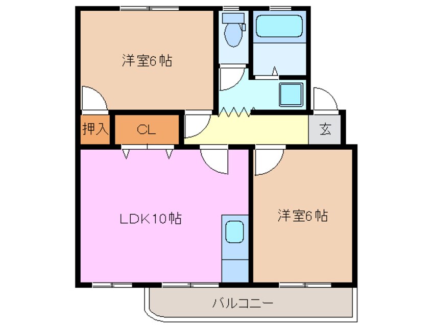 間取図 近鉄名古屋線/益生駅 徒歩8分 4階 築30年