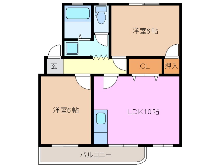 間取図 近鉄名古屋線/益生駅 徒歩8分 4階 築30年