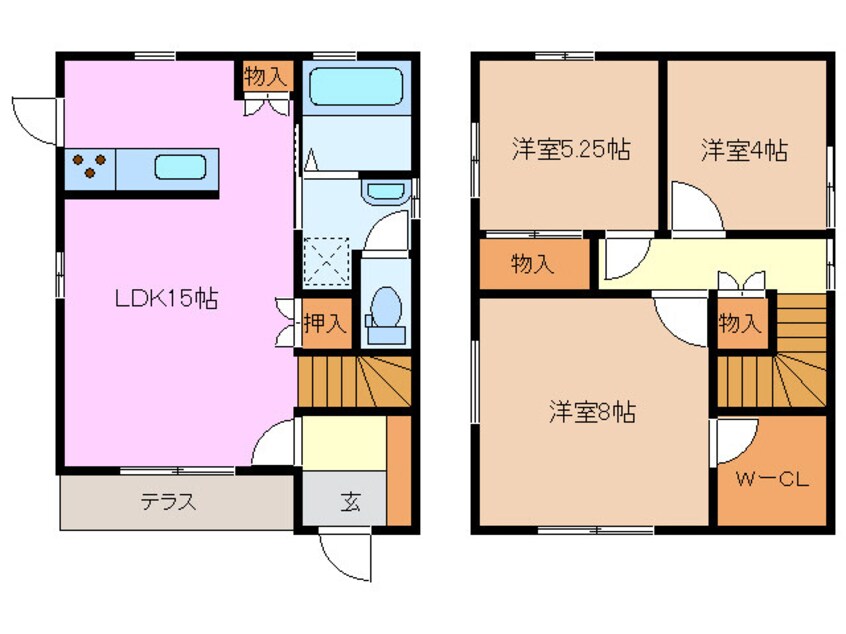 間取図 近鉄名古屋線/桑名駅 徒歩10分 2階 築7年