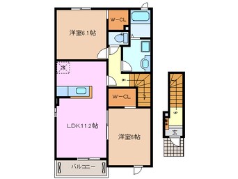 間取図 近鉄名古屋線/近鉄長島駅 徒歩20分 2階 築9年