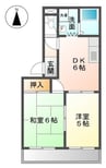 三岐鉄道北勢線/蓮花寺駅 徒歩20分 1階 築31年 2DKの間取り