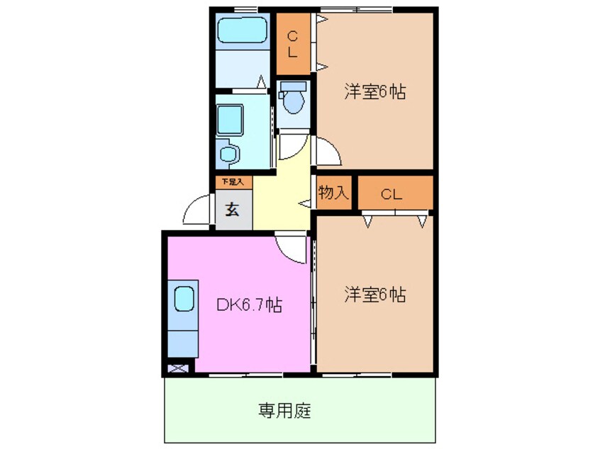 間取図 三岐鉄道北勢線/星川駅 徒歩15分 1階 築27年