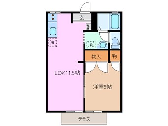 間取図 養老鉄道養老線/播磨駅 徒歩8分 1階 築29年