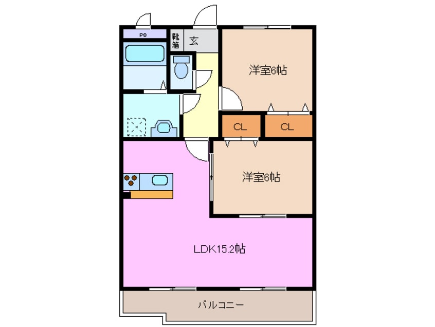 間取図 近鉄名古屋線/近鉄長島駅 徒歩14分 2階 築17年