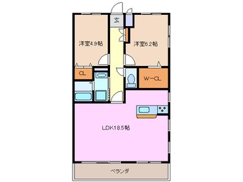 間取図 近鉄名古屋線/益生駅 徒歩22分 3階 築17年