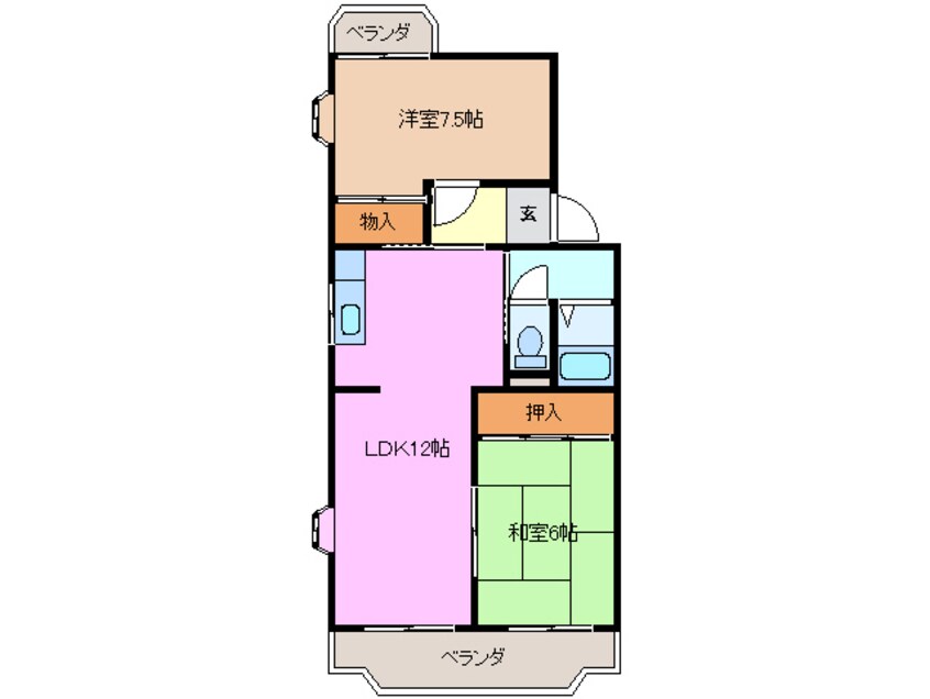 間取図 養老鉄道養老線/播磨駅 徒歩25分 3階 築26年