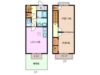 間取図 近鉄名古屋線/近鉄長島駅 徒歩9分 1階 築18年