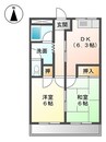 近鉄名古屋線/近鉄長島駅 徒歩8分 2階 築34年 2DKの間取り