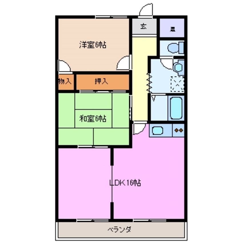 間取図 近鉄名古屋線/益生駅 徒歩23分 5階 築30年