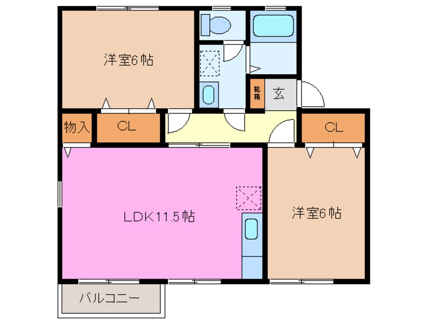 間取図 三岐鉄道北勢線/星川駅 徒歩27分 2階 築31年