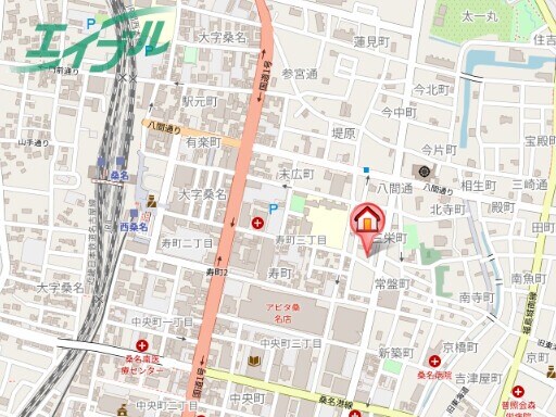 地図 近鉄名古屋線/桑名駅 徒歩15分 3階 築30年