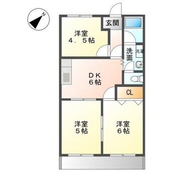 間取図 近鉄名古屋線/益生駅 徒歩37分 1階 築33年