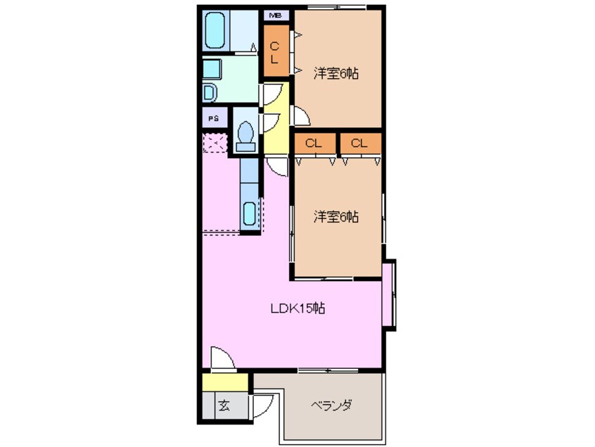 間取図 三岐鉄道北勢線/蓮花寺駅 徒歩13分 1階 築20年