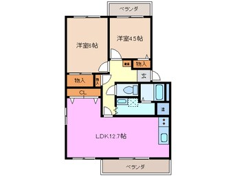 間取図 近鉄名古屋線/近鉄長島駅 徒歩12分 1階 築27年